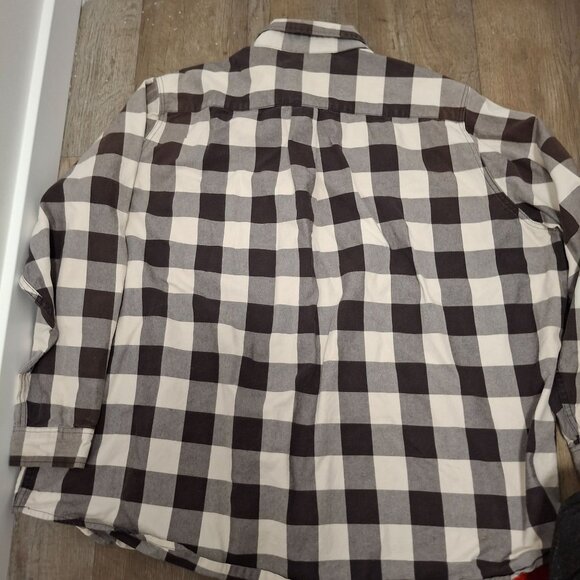 Rasco Mens Flame Resistant Shirt 4XL - Long Buffalo Plaid Black & White - Picture 2 of 7